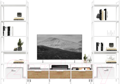 Горка Crafto Лофт Агата Симпл 02 270x38x190 (белый/дуб) - фото