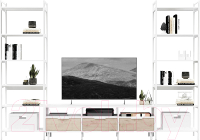 Горка Crafto Лофт Агата Симпл 03 270x38x190 (белый/каштан) - фото