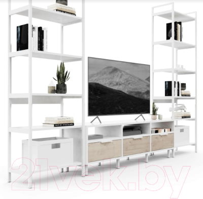 Горка Crafto Лофт Агата Симпл 03 270x38x190 (белый/каштан)