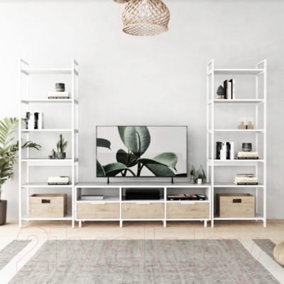 Горка Crafto Лофт Агата Симпл 03 270x38x190 (белый/каштан)