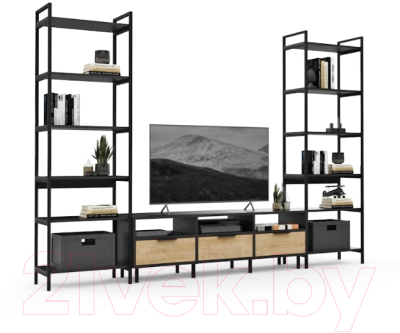 Горка Crafto Лофт Агата Симпл 05 270x38x190 (графит/дуб)