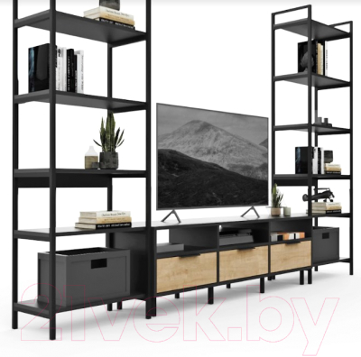 Горка Crafto Лофт Агата Симпл 05 270x38x190 (графит/дуб)