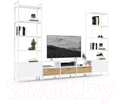 Горка Crafto Лофт Агата Бонд 06 270x38x190 (белый/дуб)