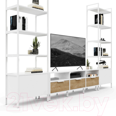 Горка Crafto Лофт Агата Бонд 06 270x38x190 (белый/дуб)