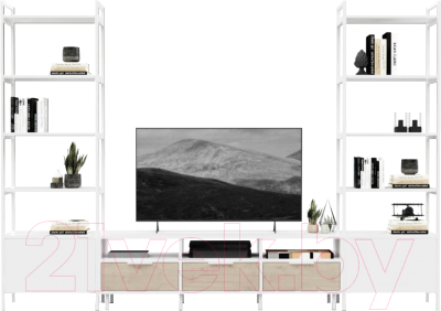 Горка Crafto Лофт Агата Бонд 07 270x38x190 (белый/каштан) - фото