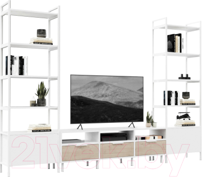 Горка Crafto Лофт Агата Бонд 07 270x38x190 (белый/каштан)