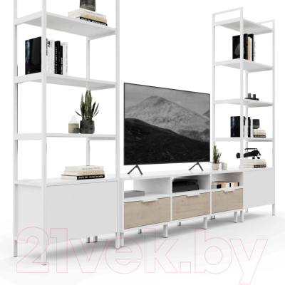 Горка Crafto Лофт Агата Бонд 07 270x38x190 (белый/каштан)