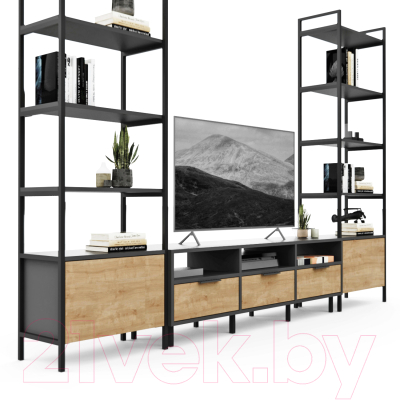 Горка Crafto Лофт Агата Бонд 09 270x38x190 (дуб/графит)