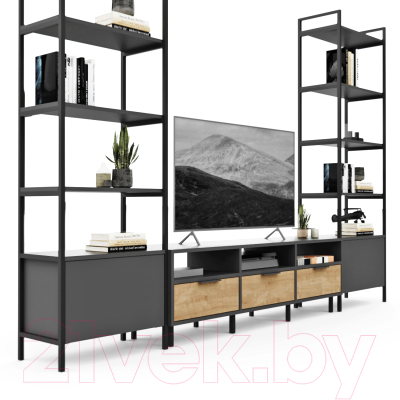 Горка Crafto Лофт Агата Бонд 10 270x38x190 (графит/дуб)