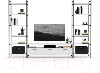 Горка Crafto Лофт Фрида Симпл 01 274x40x190 (белый/черный)