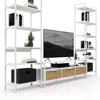 Горка Crafto Лофт Фрида Симпл 03 274x40x190 (белый/дуб)