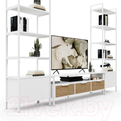 Горка Crafto Лофт Фрида Симпл 05 274x40x190 (белый/дуб)