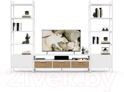 Горка Crafto Лофт Фрида Симпл 05 274x40x190 (белый/дуб)