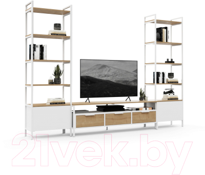 Горка Crafto Лофт Фрида Бонд 06 274x40x190 (белый/дуб)