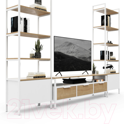 Горка Crafto Лофт Фрида Бонд 06 274x40x190 (белый/дуб)