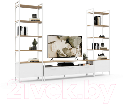 Горка Crafto Лофт Фрида Бонд 07 274x40x190 (белый/дуб)