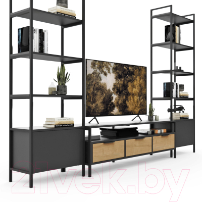 Горка Crafto Лофт Фрида Бонд 10 274x40x190 (графит/дуб)