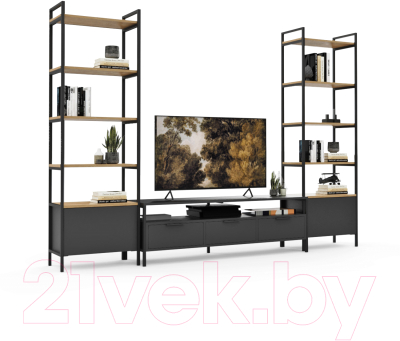 Горка Crafto Лофт Фрида Бонд 11 274x40x190 (графит/дуб)