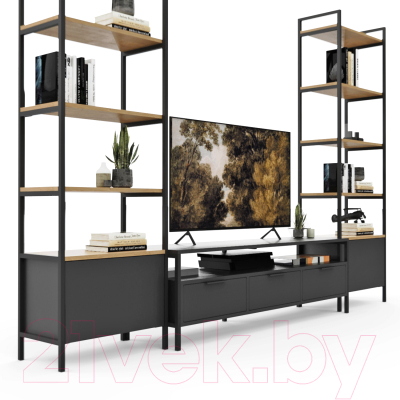 Горка Crafto Лофт Фрида Бонд 11 274x40x190 (графит/дуб)