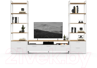 Горка Crafto Лофт Фрида Квентин 14 274x40x190 (белый/дуб)