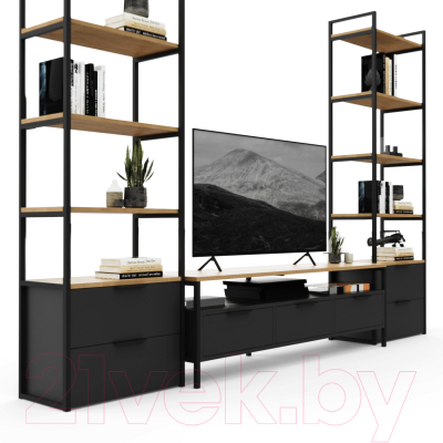 Горка Crafto Лофт Фрида Квентин 15 274x40x190 (графит/дуб)