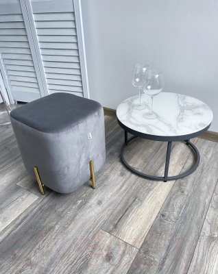 Пуф M-City Ares / 628M04405 (Bluvel-14 Grey/Gold)