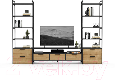 Горка Crafto Лофт Фрида Квентин 16 274x40x190 (дуб/графит)