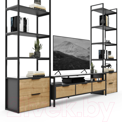 Горка Crafto Лофт Фрида Квентин 16 274x40x190 (дуб/графит)