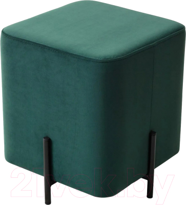 Пуф M-City Феликс квадратный / 461MC04216 (велюр зеленый/черный) - фото