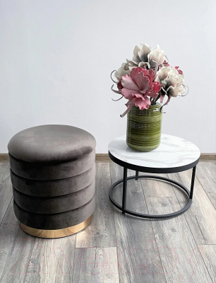 Пуф M-City Фред / 461MC04436 (велюр графит/золото)