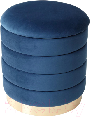 Пуф M-City Фред / 461MC04441 (велюр синий/золото) - фото