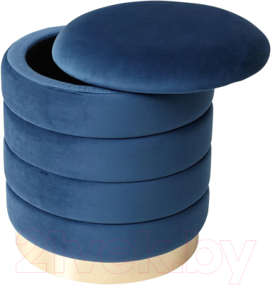 Пуф M-City Фред / 461MC04441 (велюр синий/золото)