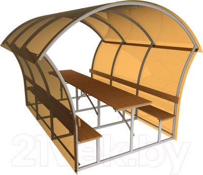 Беседка ИМпласт Астра Плюс 2.9x1.7м / 40x20мм - фото