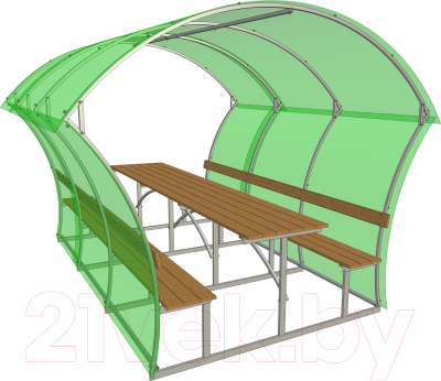 Беседка ИМпласт Лайт Плюс 2.9x1.7м / 20x20мм - фото