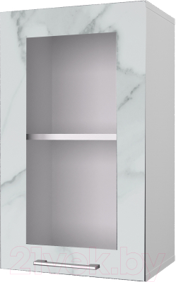 Шкаф навесной для кухни Горизонт Мебель Оптима 40 с витриной - фото