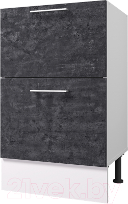 Шкаф-стол кухонный Горизонт Мебель Оптима 50 2 ящика - фото