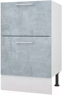 Шкаф-стол кухонный Горизонт Мебель Оптима 50 2 ящика - фото