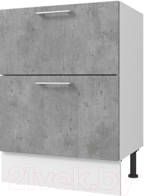 Шкаф-стол кухонный Горизонт Мебель Оптима 60 2 ящика - фото
