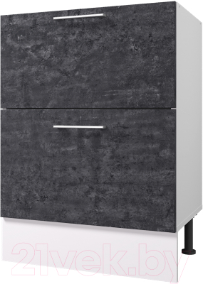 Шкаф-стол кухонный Горизонт Мебель Оптима 60 2 ящика - фото