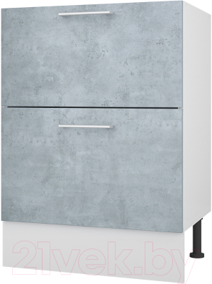Шкаф-стол кухонный Горизонт Мебель Оптима 60 2 ящика - фото