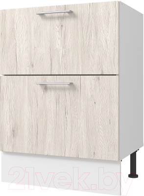 Шкаф-стол кухонный Горизонт Мебель Оптима 60 2 ящика - фото