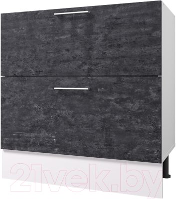 Шкаф-стол кухонный Горизонт Мебель Оптима 80 2 ящика - фото