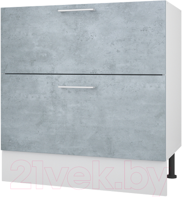 Шкаф-стол кухонный Горизонт Мебель Оптима 80 2 ящика - фото