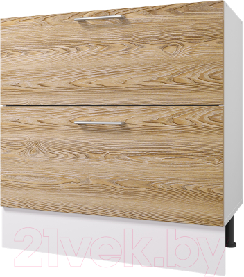 Шкаф-стол кухонный Горизонт Мебель Оптима 80 2 ящика - фото