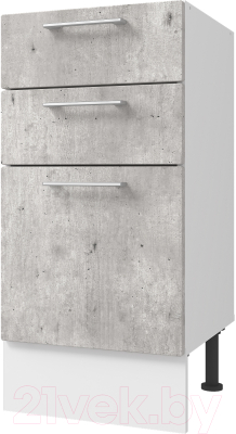 Шкаф-стол кухонный Горизонт Мебель Оптима 40 3 ящика - фото