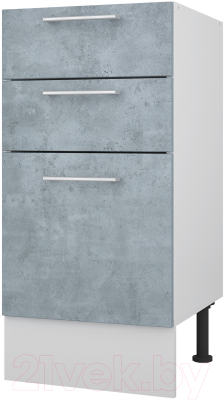Шкаф-стол кухонный Горизонт Мебель Оптима 40 3 ящика - фото