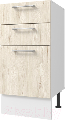 Шкаф-стол кухонный Горизонт Мебель Оптима 40 3 ящика - фото