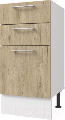 Шкаф-стол кухонный Горизонт Мебель Оптима 40 3 ящика - фото