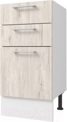 Шкаф-стол кухонный Горизонт Мебель Оптима 40 3 ящика - фото
