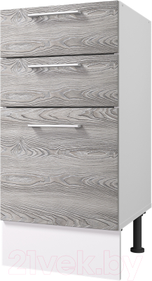 Шкаф-стол кухонный Горизонт Мебель Оптима 40 3 ящика - фото